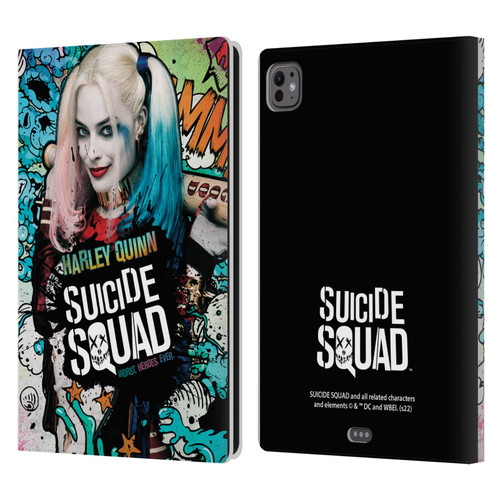 Suicide Squad 2016 Graphics Harley Quinn Poster Leather Book Wallet Case Cover For Apple iPad Pro 11 M4 2024