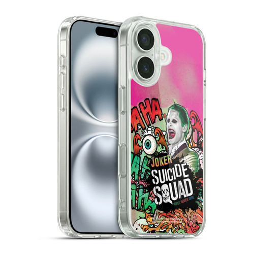 Suicide Squad 2016 Graphics Joker Poster Soft Gel Case for Apple iPhone 16 & MagSafe