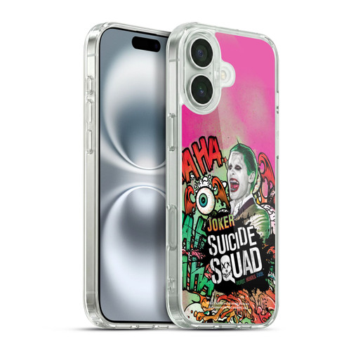 Suicide Squad 2016 Graphics Joker Poster Soft Gel Case for Apple iPhone 16 Plus & MagSafe