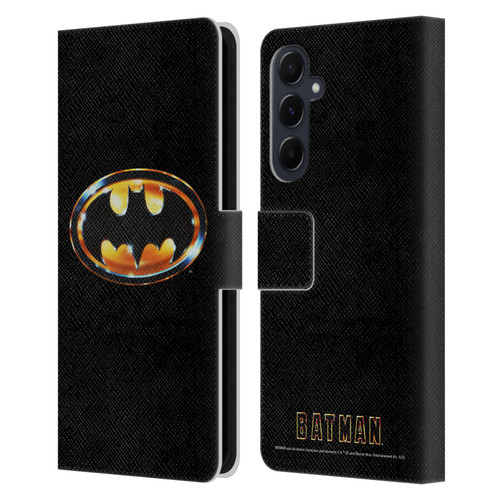Batman (1989) Key Art Logo Leather Book Wallet Case Cover For Samsung Galaxy A55 5G