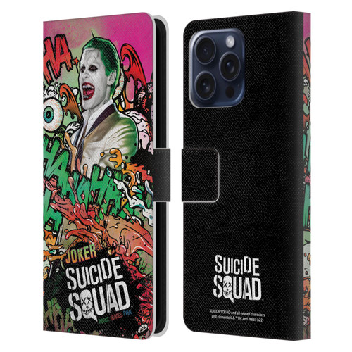 Suicide Squad 2016 Graphics Joker Poster Leather Book Wallet Case Cover For Apple iPhone 16 Pro Max