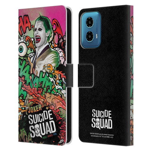 Suicide Squad 2016 Graphics Joker Poster Leather Book Wallet Case Cover For Motorola Moto G34 5G