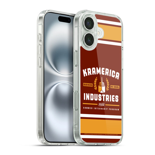 Seinfeld Graphics Kramerica Industries Soft Gel Case for Apple iPhone 16 Plus & MagSafe