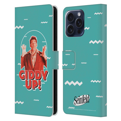 Seinfeld Graphics Giddy Up! Leather Book Wallet Case Cover For Apple iPhone 16 Pro Max