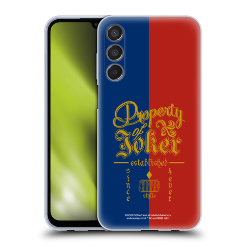 Suicide Squad 2016 Graphics Property Of Joker Soft Gel Case for Samsung Galaxy M15/F15 5G
