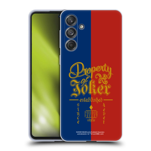 Suicide Squad 2016 Graphics Property Of Joker Soft Gel Case for Samsung Galaxy M55 5G