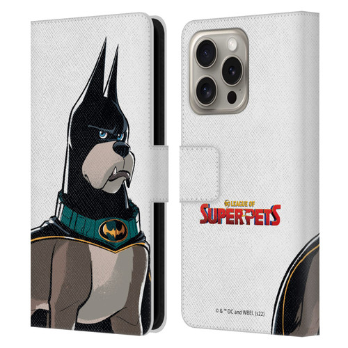 DC League Of Super Pets Graphics Ace Leather Book Wallet Case Cover For Apple iPhone 16 Pro