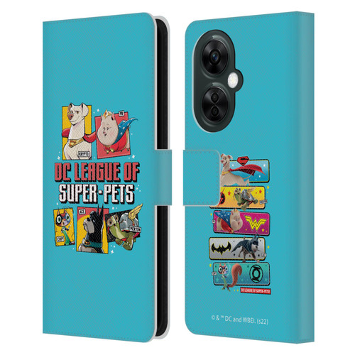 DC League Of Super Pets Graphics Characters 2 Leather Book Wallet Case Cover For OnePlus Nord CE 3 Lite 5G