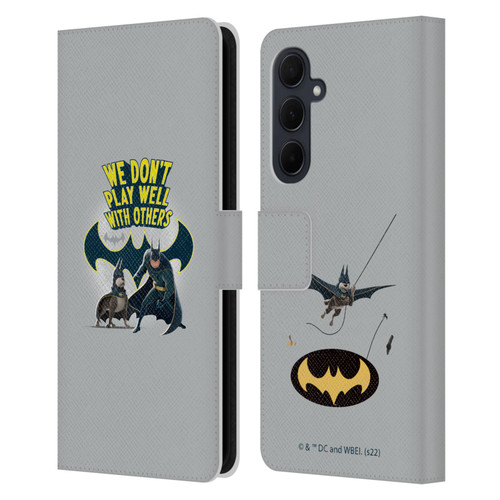 DC League Of Super Pets Graphics We Don't Play Well With Others Leather Book Wallet Case Cover For Samsung Galaxy A35 5G