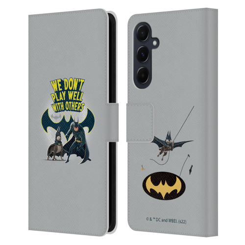 DC League Of Super Pets Graphics We Don't Play Well With Others Leather Book Wallet Case Cover For Samsung Galaxy A55 5G