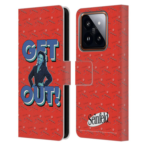 Seinfeld Graphics Get Out! Leather Book Wallet Case Cover For Xiaomi 14
