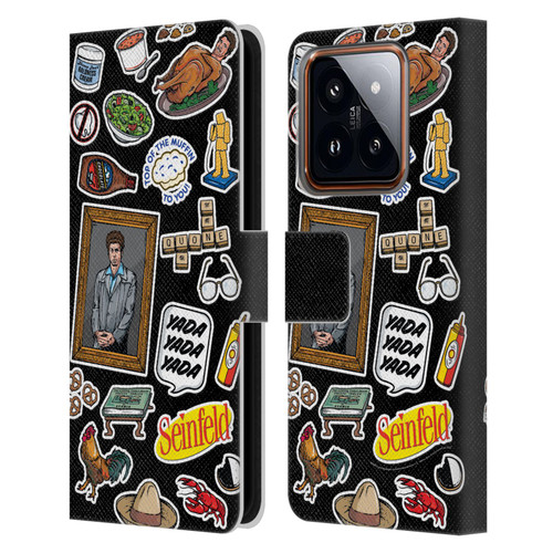 Seinfeld Graphics Sticker Collage Leather Book Wallet Case Cover For Xiaomi 14