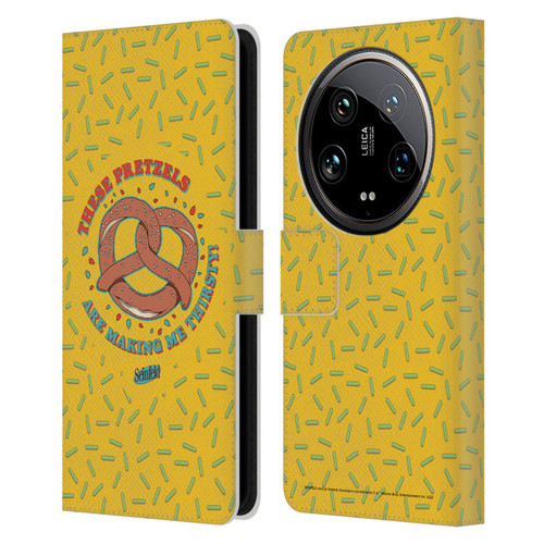 Seinfeld Graphics These Pretzels Leather Book Wallet Case Cover For Xiaomi 14 Ultra