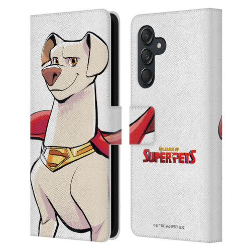 DC League Of Super Pets Graphics Krypto Leather Book Wallet Case Cover For Samsung Galaxy M55 5G