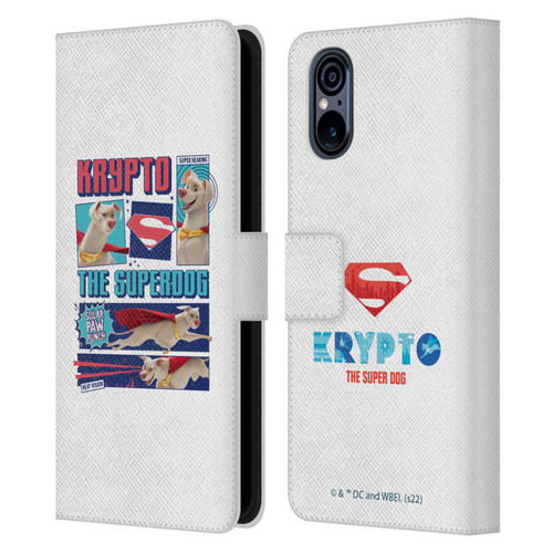 DC League Of Super Pets Graphics Krypto The Superdog Leather Book Wallet Case Cover For Sony Xperia 5 V 5G