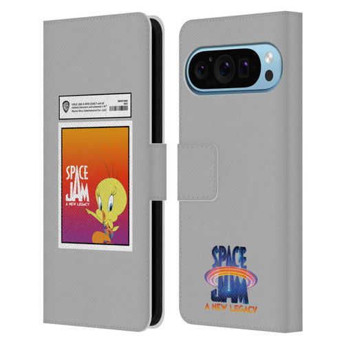 Space Jam: A New Legacy Graphics Tweety Bird Card Leather Book Wallet Case Cover For Google Pixel 9 / Pixel 9 Pro