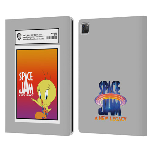 Space Jam: A New Legacy Graphics Tweety Bird Card Leather Book Wallet Case Cover For Apple iPad Pro 13 M4 2024