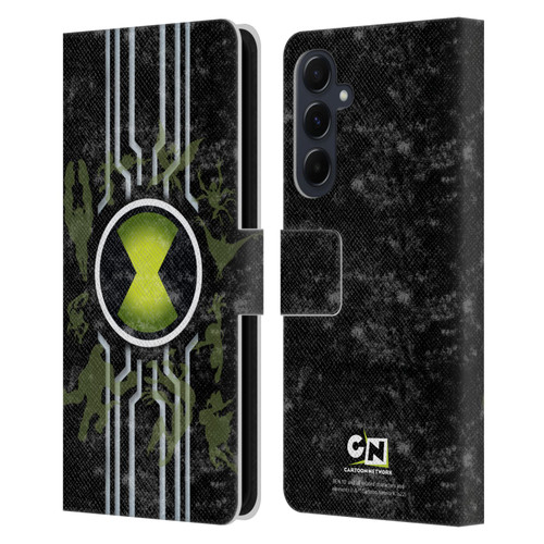 Ben 10: Alien Force Graphics Omnitrix Leather Book Wallet Case Cover For Samsung Galaxy A55 5G