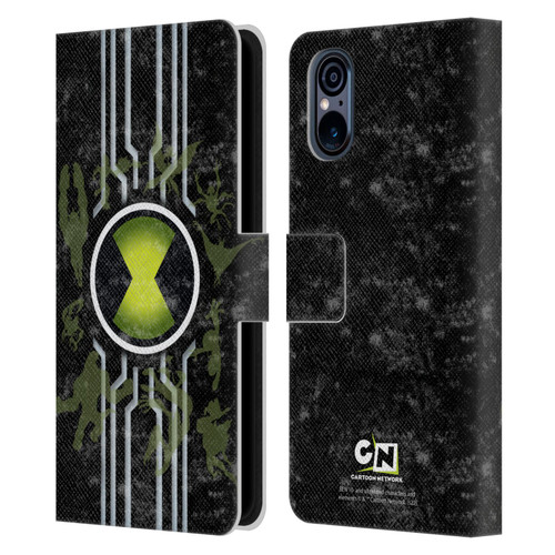 Ben 10: Alien Force Graphics Omnitrix Leather Book Wallet Case Cover For Sony Xperia 5 V 5G