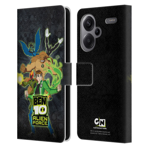 Ben 10: Alien Force Graphics Character Art Leather Book Wallet Case Cover For Xiaomi Redmi Note 13 Pro Plus 5G