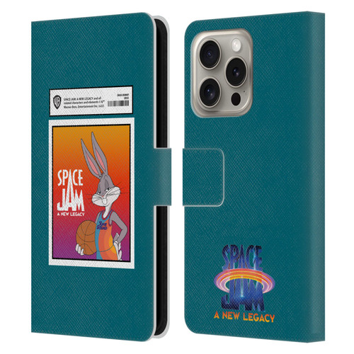 Space Jam: A New Legacy Graphics Bugs Bunny Card Leather Book Wallet Case Cover For Apple iPhone 16 Pro