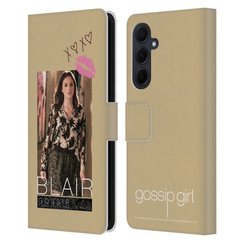 Gossip Girl Graphics Blair Leather Book Wallet Case Cover For Samsung Galaxy A35 5G