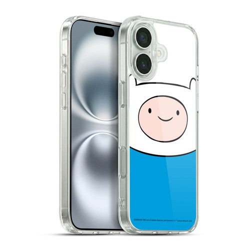 Adventure Time Graphics Finn The Human Soft Gel Case for Apple iPhone 16 Plus & MagSafe