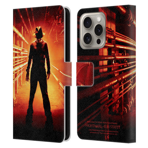 A Nightmare On Elm Street (2010) Graphics Freddy Poster Leather Book Wallet Case Cover For Apple iPhone 16 Pro