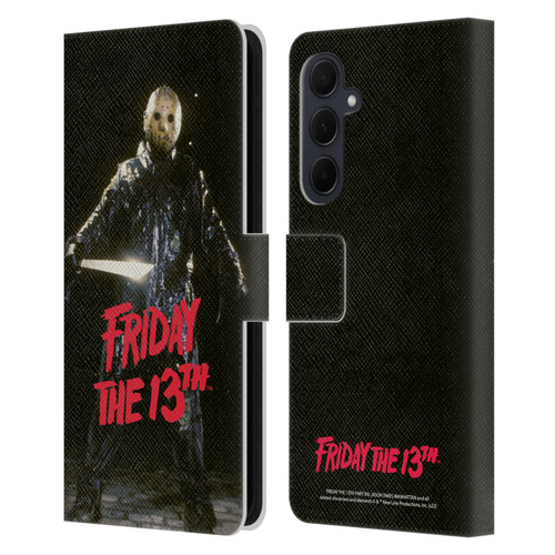 Friday the 13th Part VIII Jason Takes Manhattan Graphics Jason Voorhees Leather Book Wallet Case Cover For Samsung Galaxy A35 5G