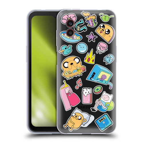 Adventure Time Graphics Icons Soft Gel Case for Samsung Galaxy Xcover6 Pro/Pro2