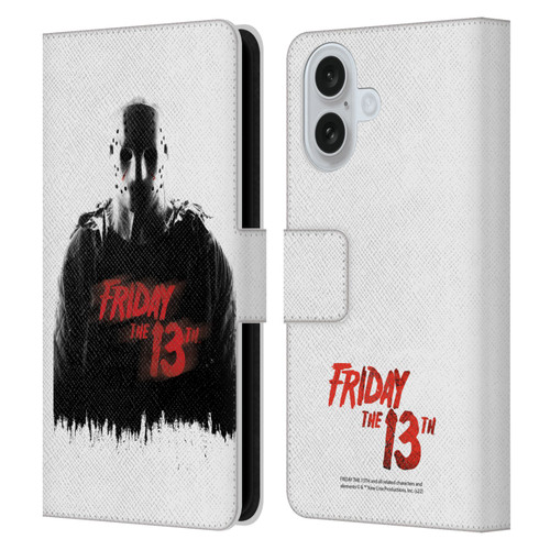 Friday the 13th 2009 Graphics Jason Voorhees Key Art Leather Book Wallet Case Cover For Apple iPhone 16