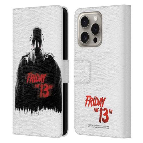 Friday the 13th 2009 Graphics Jason Voorhees Key Art Leather Book Wallet Case Cover For Apple iPhone 16 Pro