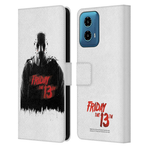Friday the 13th 2009 Graphics Jason Voorhees Key Art Leather Book Wallet Case Cover For Motorola Moto G34 5G