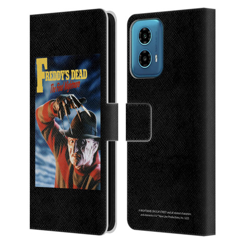 A Nightmare On Elm Street: Freddy's Dead Graphics Poster Leather Book Wallet Case Cover For Motorola Moto G34 5G