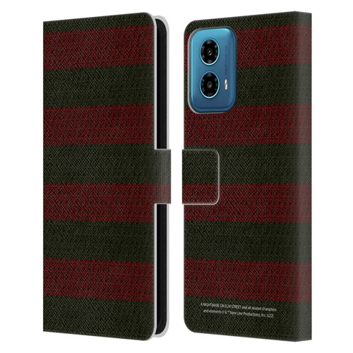 A Nightmare On Elm Street: Freddy's Dead Graphics Sweater Pattern Leather Book Wallet Case Cover For Motorola Moto G34 5G