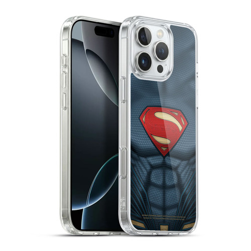 Batman V Superman: Dawn of Justice Graphics Superman Costume Soft Gel Case for Apple iPhone 16 Pro Max & MagSafe