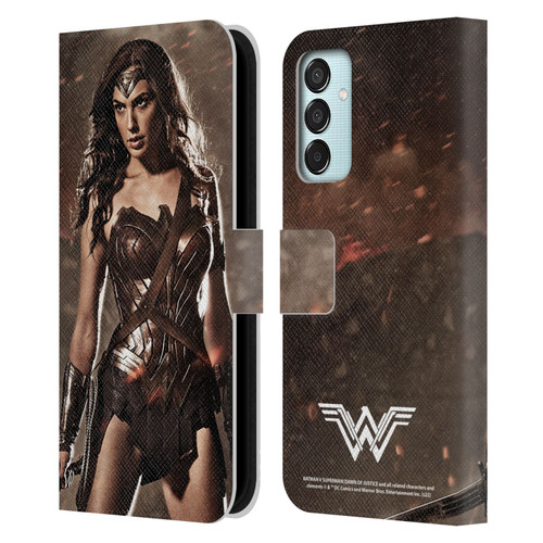 Batman V Superman: Dawn of Justice Graphics Wonder Woman Leather Book Wallet Case Cover For Samsung Galaxy M15/F15 5G