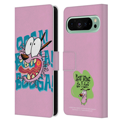 Courage The Cowardly Dog Graphics Spooked Leather Book Wallet Case Cover For Google Pixel 9 Pro XL