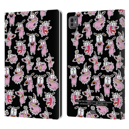 Courage The Cowardly Dog Graphics Pattern Leather Book Wallet Case Cover For Apple iPad Pro 11 M4 2024