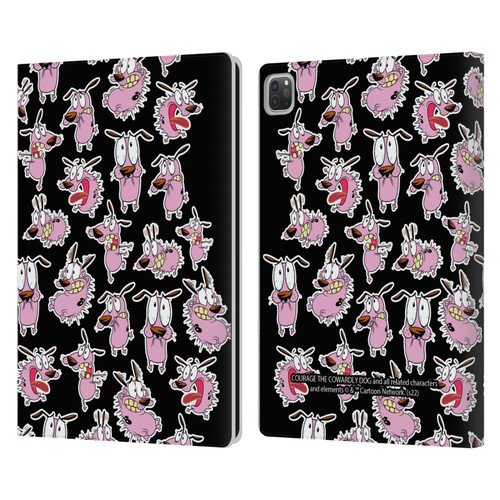Courage The Cowardly Dog Graphics Pattern Leather Book Wallet Case Cover For Apple iPad Pro 13 M4 2024