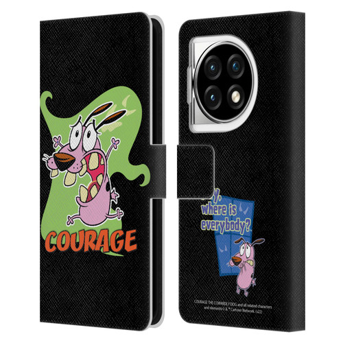 Courage The Cowardly Dog Graphics Character Art Leather Book Wallet Case Cover For OPPO OnePlus Ace 3 5G