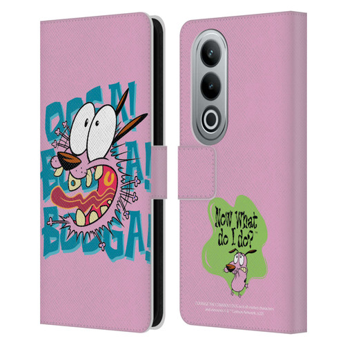 Courage The Cowardly Dog Graphics Spooked Leather Book Wallet Case Cover For OPPO OnePlus Ace 3V 5G