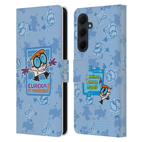 Dexter's Laboratory Graphics It Worked Leather Book Wallet Case Cover For Samsung Galaxy A35 5G