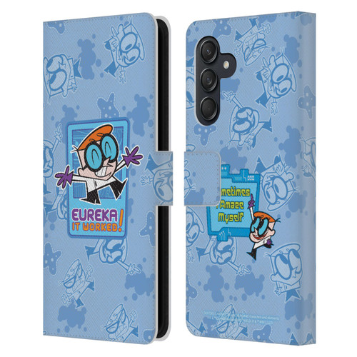 Dexter's Laboratory Graphics It Worked Leather Book Wallet Case Cover For Samsung Galaxy M55 5G