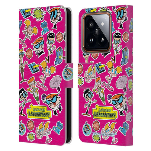 Dexter's Laboratory Graphics Icons Leather Book Wallet Case Cover For Xiaomi 14