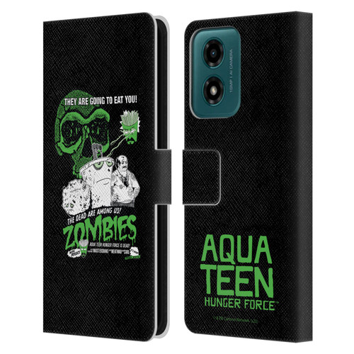 Aqua Teen Hunger Force Graphics They Are Going To Eat You Leather Book Wallet Case Cover For Motorola Moto G04/G04s/G24 4G