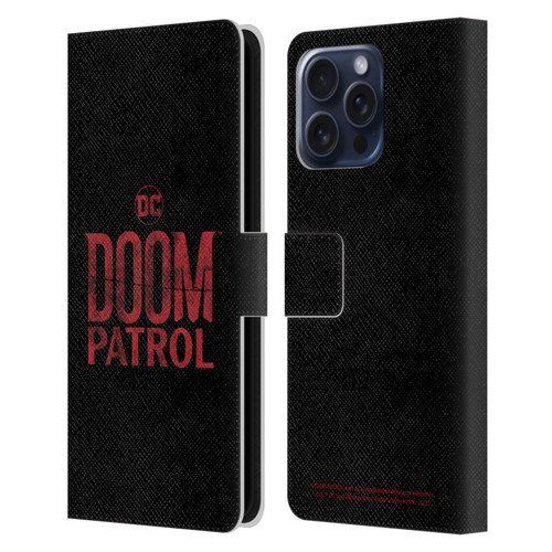 Doom Patrol Graphics Logo Leather Book Wallet Case Cover For Apple iPhone 16 Pro Max
