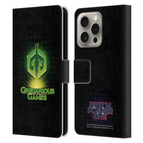 Ready Player One Graphics Logo Leather Book Wallet Case Cover For Apple iPhone 16 Pro