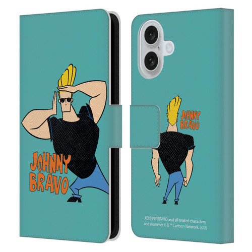 Johnny Bravo Graphics Character Leather Book Wallet Case Cover For Apple iPhone 16
