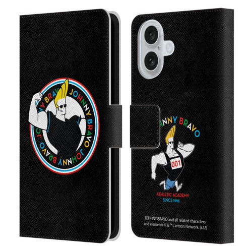 Johnny Bravo Graphics Logo Leather Book Wallet Case Cover For Apple iPhone 16